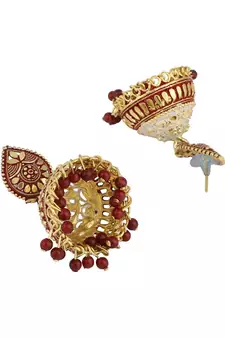 Styylo Fashion Gold Plated Designer Jhumka Earring for Women And Girls-Onesize-Gold