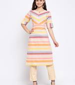 Multicolor printed cotton cotton-kurtis