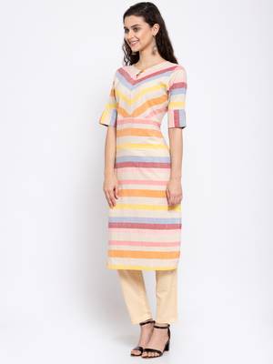 Multicolor printed cotton cotton-kurtis 3
