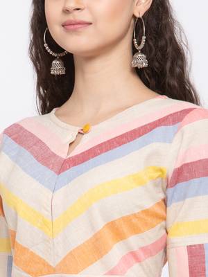 Multicolor printed cotton cotton-kurtis 4