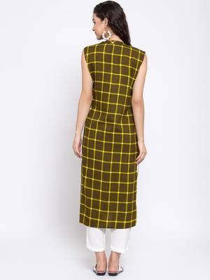 Green printed rayon cotton-kurtis 2