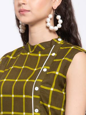 Green printed rayon cotton-kurtis 4