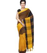DipDiya Women Pure Cotton Handloom Ikkat Saree with Blouse Piece