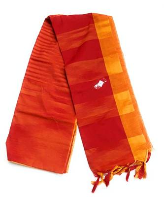DipDiya Women Pure Cotton Handloom Ikkat Saree with Blouse Piece 3