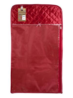 atorakushon Satin Maroon Hanging Saree Cover Wardrobe Cloth organizer for Storage Rack Garment Storage Bags Pack of 3 4