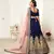 Gorgeous Navy Blue Zari Embroidered Wedding Bridal Velvet Lehenga Choli with Dupatta