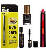 Pack of ADS kajal pencil  Blue Heaven Eyeliner  Mascara and 5in1 Multicolor Lipstick