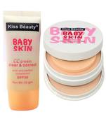 Kiss Beauty Pack of Baby Skin CC Cream and Compact Powder