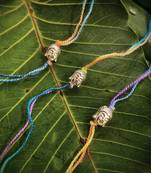 Silver Yellow Gold Multicolor silver_plated 3 Rakhi