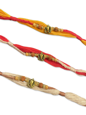 Alloy Yellow Gold Red gold_plated 3 Rakhi 5