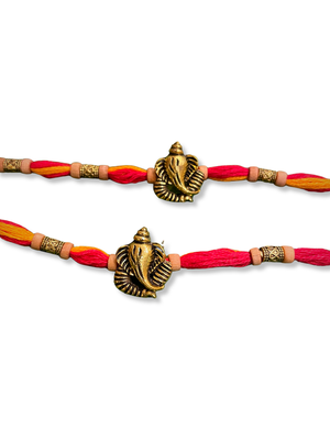 Alloy Yellow Gold Orange gold_plated 2 Rakhi 2