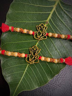 Alloy Yellow Gold Red gold_plated 2 Rakhi 1