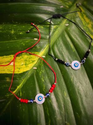 Glass Yellow Gold Multicolor stone 2 Rakhi 1