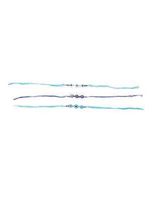 Glass Yellow Gold Blue stone 3 Rakhi 4
