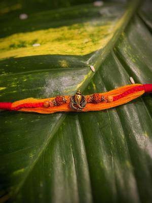 Alloy Yellow Gold Orange gold_plated 1 Rakhi 1