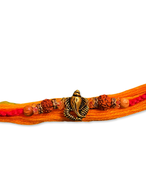 Alloy Yellow Gold Orange gold_plated 1 Rakhi 2