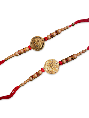 Alloy Yellow Gold Red gold_plated 2 Rakhi 2