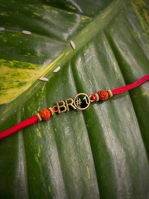 Wood Silver Red gold_plated 1 Rakhi 1