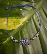 Glass Yellow Gold Blue gold_plated 1 Rakhi