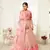 Unique Pink Zari Embroidery Soft Net Wedding Bridal Lehenga Choli