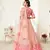 Unique Pink Zari Embroidery Soft Net Wedding Bridal Lehenga Choli