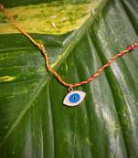 Glass Yellow Gold Multicolor stone 1 Rakhi