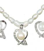 Natural Fresh Water Pearl Set From Hyderabad With Certificate of Authenticity
