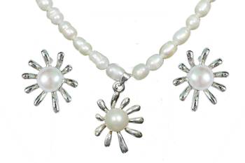 Natural Fresh Water Pearl Set From Hyderabad With Certificate of Authenticity 1