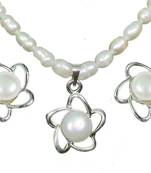 White pearl necklace-sets
