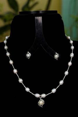 Natural Fresh Water Pearl Set From Hyderabad With Certificate of Authenticity 4
