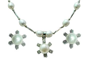 Natural Fresh Water Pearl Set From Hyderabad With Certificate of Authenticity 1