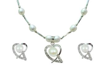 Natural Fresh Water Pearl Set From Hyderabad With Certificate of Authenticity 1