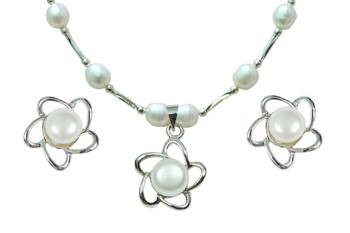 Natural Fresh Water Pearl Set From Hyderabad With Certificate of Authenticity 1