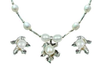 Natural Fresh Water Pearl Set From Hyderabad With Certificate of Authenticity 1