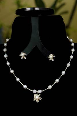 Natural Fresh Water Pearl Set From Hyderabad With Certificate of Authenticity 4