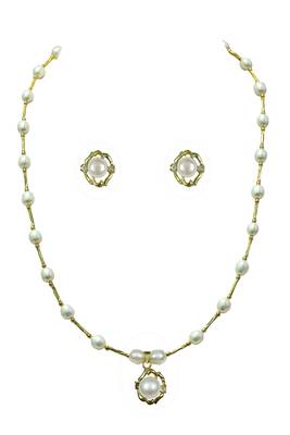 Natural Fresh Water Pearl Set From Hyderabad With Certificate of Authenticity 2