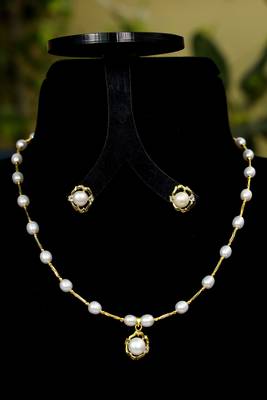 Natural Fresh Water Pearl Set From Hyderabad With Certificate of Authenticity 4