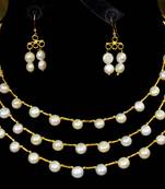 Natural Fresh Water Pearl Set From Hyderabad With Certificate of Authenticity
