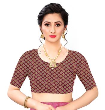 Orange woven cotton silk saree with blouse 5