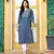 INDIGO HANDBLOCK PRINTED KURTA