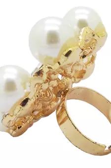 White pearl rings