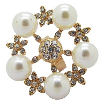 White pearl bold finger rings 1