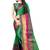 Green woven cotton silk saree with blouse