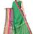Green woven cotton silk saree with blouse