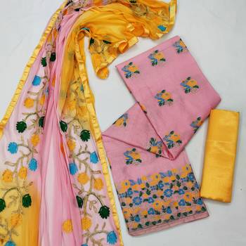 Light-pink jacquard cotton salwar 2