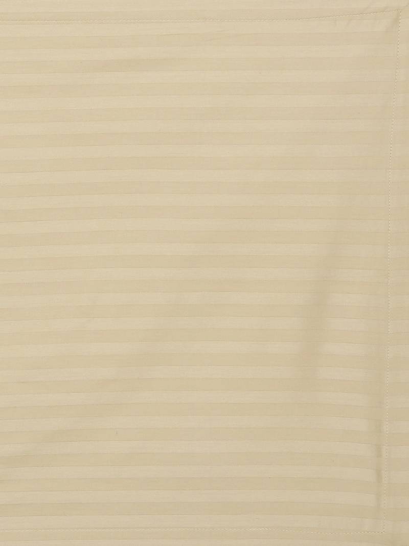Swayam 300 TC Solid Print Cotton Single Bed Sheet with 1 Pillow Cover   Beige