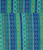 Swayam 200 TC Floral Print Cotton Single Bed Sheet with 1 Pillow Cover   Blue  Sea Green