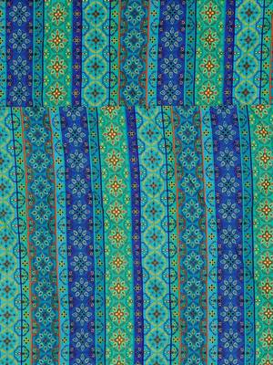 Swayam 200 TC Floral Print Cotton Extra Large Bed Sheet with 2 Pillow Cover   Blue  Sea Green 1