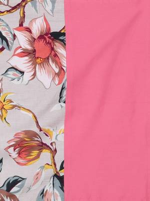 Swayam 200 TC Floral Print Cotton Extra Large Bed Sheet with 2 Pillow Cover   Pink  Peach 4