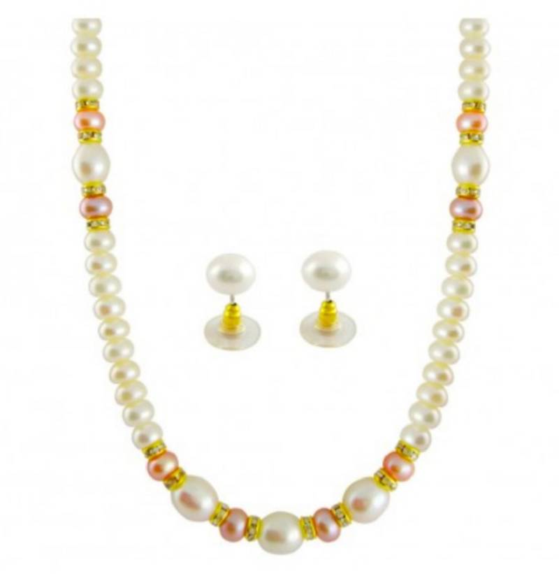 Multicolor pearl necklaces